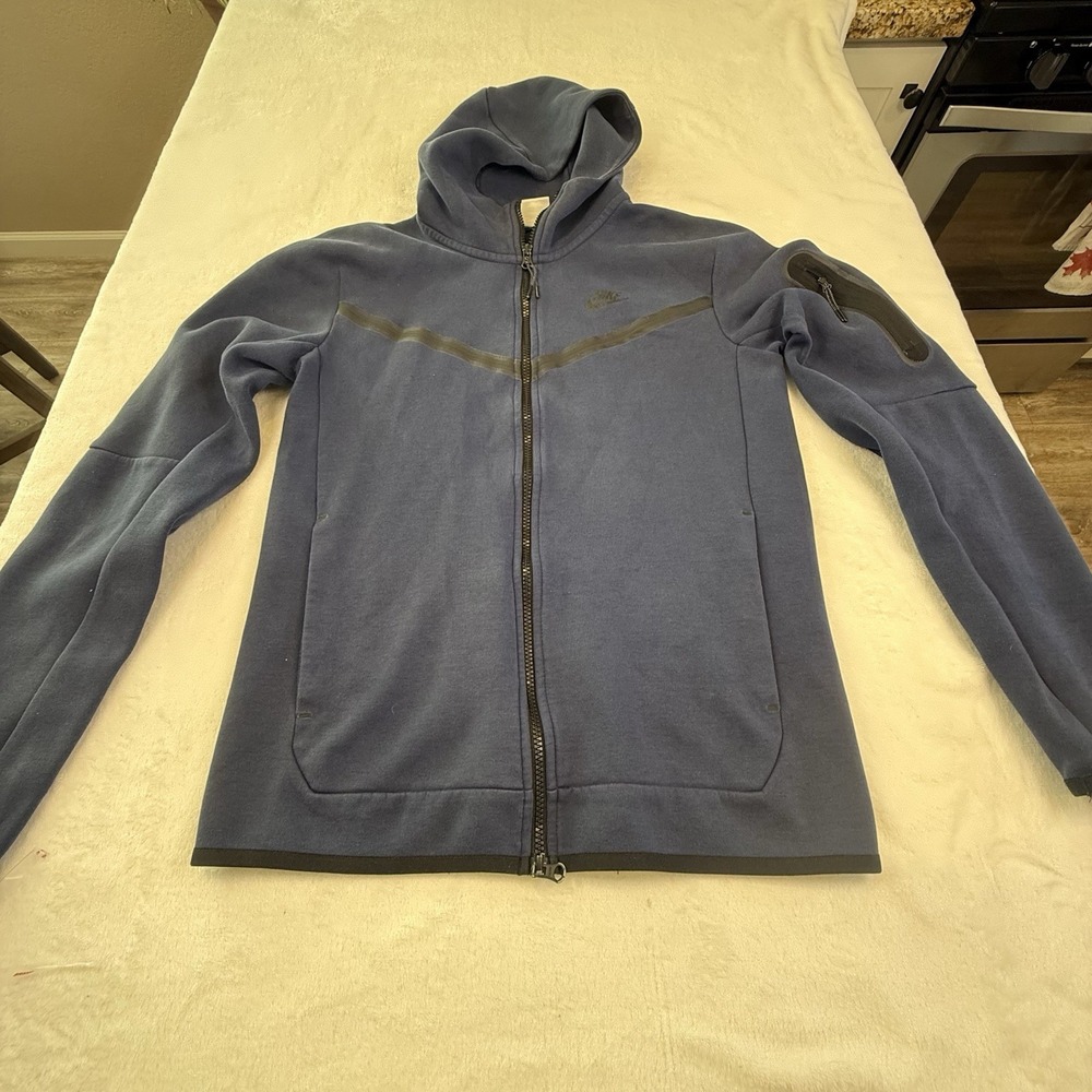 Nike Hoodie Small Blue Tech Fleece Full Zip CU4489-410 Windrunner Sportswear